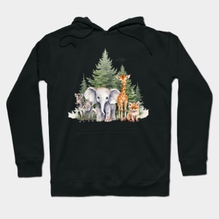 Woodland Baby Animals, Baby shower gift . Hoodie